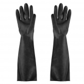 Перчатки резиновые черные длинные
