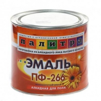 Эмаль ПФ-266 жел-кор. 1,9 Палитра